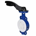 Затвор дисковый поворотный DN.ru WBV3434Pf-2W-Fb-H Ду80 Ру16 корпус - углеродистая сталь WCB, диск - углеродистая сталь WCB, футерованный PTFE, уплотнение - PTFE, межфланцевый, с рукояткой