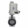 Затвор дисковый поворотный DN.ru WBV3232N-2W-Fb-H Ду80 Ру16, корпус - нержавеющая сталь 316L, диск - нержавеющая сталь 316L, уплотнение - NBR, с электроприводом ГЗ-ОФ-45/11К 220В