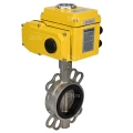 Затвор дисковый поворотный DN.ru WBV3232E-2W-Fb-H Ду150 Ру16, корпус - нержавеющая сталь 316L, диск - нержавеющая сталь 316L, уплотнение - EPDM, с электроприводом DN.ru QT-N-010EM-O1-24VDC-У1 24В