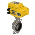 Затвор дисковый поворотный DN.ru WBV3232E-2W-Fb-H Ду200 Ру16, корпус - нержавеющая сталь 316L, диск - нержавеющая сталь 316L, уплотнение - EPDM, с электроприводом DN.ru QT-N-040EM-O1-24VDC-У1 24В