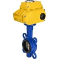 Затвор дисковый поворотный DN.ru WBV1413E-2W-Fb-H Ду100 Ру16, корпус - чугун GGG50, диск - чугун GGG40, уплотнение - EPDM, с четвертьоборотным электроприводом DN.ru QT-N-010EM-O1-24VDC-У1
