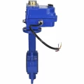 Затвор дисковый поворотный DN.ru WBV1432E-2W-Fb-H Ду40 Ру16, корпус - чугун GGG50, диск - нержавеющая сталь 316L, уплотнение - EPDM, с электроприводом DN.ru QT-N-003EM-O1-12VDC-У1 blue 12В