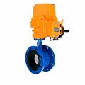 Затвор дисковый поворотный DN.ru WBV1331E-2W-F-H Ду150 Ру16 фланцевый, корпус - чугун GGG40, диск - нержавеющая сталь 304, уплотнение - EPDM, с электроприводом QT-EX-030M-O2-220VAC-У1 с моментной муфтой 220В