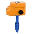 Затвор дисковый поворотный DN.ru WBV1432N-2W-Fb-H Ду100 Ру16, корпус - чугун GGG50, диск - нержавеющая сталь 316L, уплотнение - NBR, с электроприводом DN.ru QT-N-008EM-1-380VAC-У1