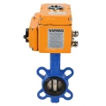 Затвор дисковый поворотный DN.ru WBV1432N-2W-Fb-H Ду125 Ру16, корпус - чугун GGG50, диск - нержавеющая сталь 316L, уплотнение - NBR, с электроприводом DN.ru QT-N-015EM-1-380VAC-У1