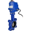Затвор дисковый поворотный DN.ru WBV1616E-2W-Fb-H Ду50 Ру16 LUG межфланцевый, корпус - чугун QT450, диск - чугун QT450, уплотнение - EPDM, с электроприводом QT-N-003EM-O1-12VDC-У1 blue 12В
