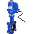 Затвор дисковый поворотный DN.ru WBV1631E-2W-Fb-H Ду50 Ру16 LUG межфланцевый, корпус - чугун QT450, диск - нержавеющая сталь AISI 304, уплотнение - EPDM, с электроприводом QT-N-003EM-O1-12VDC-У1 blue 12В