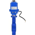Затвор дисковый поворотный DN.ru WBV1631E-2W-Fb-H Ду50 Ру16 LUG межфланцевый, корпус - чугун QT450, диск - нержавеющая сталь AISI 304, уплотнение - EPDM, с электроприводом QT-N-003EM-O1-12VDC-У1 blue 12В