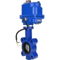 Затвор дисковый поворотный DN.ru WBV1631E-2W-Fb-H Ду50 Ру16 LUG межфланцевый, корпус - чугун QT450, диск - нержавеющая сталь AISI 304, уплотнение - EPDM, с электроприводом QT-N-003EM-O1-12VDC-У1 blue 12В