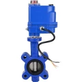 Затвор дисковый поворотный DN.ru WBV1631N-2W-Fb-H Ду50 Ру16 LUG межфланцевый, корпус - чугун QT450, диск - нержавеющая сталь AISI 304, уплотнение - NBR, с электроприводом QT-N-003EM-O1-12VDC-У1 blue 12В