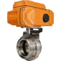 Затвор дисковый поворотный DN.ru WBV3131E-2W-T-H Ду20 Ру10 резьбовой, корпус - пищевая нержавеющая сталь 304, уплотнение - EPDM, с электроприводом QT-N-005EM-A1-220VAC-У1 c датчиком обратной связи и входным управляющим сигналом 4-20мА HARK