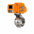 Затвор дисковый поворотный DN.ru WBV3131E-2W-T-H Ду80 Ру10 резьбовой, корпус - пищевая нержавеющая сталь 304, уплотнение - EPDM, с электроприводом QT-N-005EM-B1-220VAC-У1 c датчиком обратной связи и входным управляющим сигналом 0-10В HARK