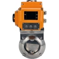 Затвор дисковый поворотный DN.ru WBV3131S-2W-W-H Ду20 Ру10 под приварку, корпус - пищевая нержавеющая сталь 304, уплотнение - Silicon, с электроприводом QT-N-005EM-A1-220VAC-У1 c датчиком обратной связи и входным управляющим сигналом 4-20мА HARK