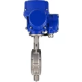 Затвор дисковый поворотный DN.ru WBV3131V-2W-Fb-H Ду100 Ру16 межфланцевый, корпус - нержавеющая сталь 304, диск - нержавеющая сталь 304, уплотнение - VITON, с электроприводом QT-N-010M-O2-380VAC-У1 с моментной муфтой и штурвалом