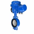 Затвор дисковый поворотный DN.ru WBV3432V-2W-Fb-H Ду300 Ру16, корпус - углеродистая сталь WCB, диск - нержавеющая сталь 316L, уплотнение - VITON, с электроприводом QT-N-060M-O2-380VAC-У1