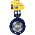Затвор дисковый поворотный с тройным эксцентриситетом DN.ru WBV3EX-3432M-1W-F-ISO Ду65 Ру25 фланцевый, корпус - углеродистая сталь WCB, диск - нержавеющая сталь 316, METAL, с четвертьоборотным электроприводом DN.ru QT-N-010EM-O1-24VDC-У1 24В