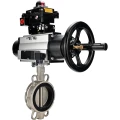 Затвор дисковый поворотный DN.ru WBV3232V-2W-Fb-H Ду150 Ру16, корпус - нержавеющая сталь 316L, диск - нержавеющая сталь 316L, уплотнение - Viton, с пневмоприводом PA-DA-105-1 двойного действия, пневмораспределителем 4М310-08 220В NAMUR, БКВ APL-410N EX
