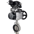 Затвор дисковый поворотный DN.ru WBV3232V-2W-Fb-H Ду150 Ру16, корпус - нержавеющая сталь 316L, диск - нержавеющая сталь 316L, уплотнение - Viton, с пневмоприводом PA-DA-105-1 и с электропневматическим поворотным позиционером YT-1000RSN без обратной связи