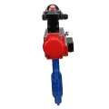 Затвор дисковый поворотный DN.ru WBV1413E-2W-Fb-H Ду150 Ру16, корпус - чугун GGG50, диск - чугун GGG40, уплотнение - EPDM, с пневмоприводом DN.ru PA-DA-105, пневмораспределителем 4M310-08 24В, с БКВ APL-210N