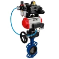 Затвор дисковый поворотный DN.ru WBV1413E-2W-Fb-H Ду100 Ру16, корпус - чугун GGG50, диск - чугун GGG40, EPDM, с пневмоприводом PA-DA-083, с пневмораспределителем 4M310-08 220В, с БКВ APL-410N EX, с ручным дублером MON2-450-T28-ISO, с БПВ AFC2000