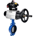 Затвор дисковый поворотный DN.ru WBV1132N-2W-Fb-H Ду125 Ру16, корпус - чугун GG25, диск - нержавеющая сталь 316L, уплотнение - NBR, с пневмоприводом DN.ru PA-DA-105-1 двойного действия, с БКВ APL-410N EX