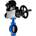 Затвор дисковый поворотный DN.ru WBV1132N-2W-Fb-H Ду125 Ру16, корпус - чугун GG25, диск - нержавеющая сталь 316L, уплотнение - NBR, с пневмоприводом DN.ru PA-DA-105-1 и с электропневматическим поворотным позиционером YT-1000RSN с обратной связью