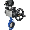 Затвор дисковый поворотный DN.ru WBV1413E-2W-Fb-H Ду150 Ру16, корпус - чугун GGG50, диск - чугун GGG40, уплотнение - EPDM, с пневмоприводом DN.ru PA-DA-105-1 двойного действия и с электропневматическим поворотным позиционером YT-1000RSN без обратной связи