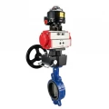 Затвор дисковый поворотный DN.ru WBV1132N-2W-Fb-H Ду50 Ру16, корпус - чугун GG25, диск - нержавеющая сталь 316L, уплотнение - NBR, с пневмоприводом DN.ru PA-DA-065 двойного действия, с БКВ APL-510N EX, с ручным дублером MON1-250-T26-ISO