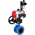 Затвор дисковый поворотный DN.ru WBV1313E-2W-F-H Ду125 Ру16 фланцевый, корпус - чугун GGG40, диск - чугун GGG40, EPDM, с пневмоприводом PA-DA-130, пневмораспределителем DN.ru 4М310-08 220В NAMUR, ручным дублером DN.ru MON1-250-T26-ISO и БПВ DN.ru AFC2000