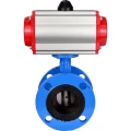 Затвор дисковый поворотный DN.ru WBV1313E-2W-F-H Ду65 Ру16 фланцевый, корпус - чугун GGG40, диск - чугун GGG40, уплотнение - EPDM, с пневмоприводом DN.ru PA-DA-105 и пневмораспределителем DN.ru 4М310-08 24В NAMUR