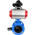 Затвор дисковый поворотный DN.ru WBV1313E-2W-F-H Ду50 Ру16 фланцевый, корпус - чугун GGG40, диск - чугун GGG40, уплотнение - EPDM, с пневмоприводом DN.ru PA-DA-105, пневмораспределителем DN.ru 4V320-08 AC220V и БКВ DN.ru APL-210N