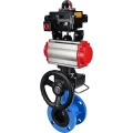 Затвор дисковый поворотный DN.ru WBV1313E-2W-F-H Ду125 Ру16 фланцевый, корпус - чугун GGG40, диск - чугун GGG40, уплотнение - EPDM, с пневмоприводом DN.ru PA-DA-130, БКВ DN.ru APL-410N EX и ручным дублером DN.ru MON1-250-T26-ISO