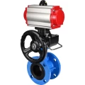 Затвор дисковый поворотный DN.ru WBV1313E-2W-F-H Ду125 Ру16 фланцевый, корпус - чугун GGG40, диск - чугун GGG40, уплотнение - EPDM, с пневмоприводом DN.ru PA-DA-130 и ручным дублером DN.ru MON1-250-T26-ISO