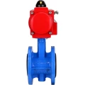 Затвор дисковый поворотный DN.ru WBV1313E-2W-F-H Ду200 Ру16 фланцевый, корпус - чугун GGG40, диск - чугун GGG40, уплотнение - EPDM, с пневмоприводом DN.ru PA-DA-140 двойного действия