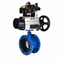 Затвор дисковый поворотный DN.ru WBV1331E-2W-F-H Ду50 Ру16 фланцевый, корпус - чугун GGG40, диск - нержавеющая сталь 304, уплотнение - EPDM, с пневмоприводом DN.ru PA-DA-105-1, 4M310-08 DC24V, APL-410N EX и AFC2000