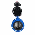 Затвор дисковый поворотный DN.ru WBV1331E-2W-F-H Ду50 Ру16 фланцевый, корпус - чугун GGG40, диск - нержавеющая сталь 304, уплотнение - EPDM, с пневмоприводом DN.ru PA-DA-105-1 и БКВ APL-210N