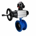 Затвор дисковый поворотный DN.ru WBV1331E-2W-F-H Ду50 Ру16 фланцевый, корпус - чугун GGG40, диск - нержавеющая сталь 304, уплотнение - EPDM, с пневмоприводом DN.ru PA-DA-105-1 и БКВ APL-510N EX
