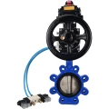 Затвор дисковый поворотный DN.ru WBV1616E-2W-Fb-H Ду150 Ру16 LUG корпус - чугун QT450, диск - чугун QT450, уплотнение - EPDM, с пневмоприводом DN.ru PA-DA-105-1, пневмораспределителем 4V320-10 220В и БКВ APL-410N EX