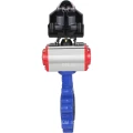 Затвор дисковый поворотный DN.ru WBV1616E-2W-Fb-H Ду65 Ру16 LUG корпус - чугун QT450, диск - чугун QT450, уплотнение - EPDM, с пневмоприводом DN.ru PA-SA-105, пневмораспределителем 4M310-08 220В и БКВ APL-510N EX