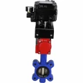 Затвор дисковый поворотный DN.ru WBV1631E-2W-Fb-H Ду80 Ру16 LUG корпус - чугун QT450, диск - нержавеющая сталь 304, уплотнение - EPDM, с пневмоприводом DN.ru PA-DA-083 и позиционером YT-1000RSN без обратной связи