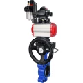 Затвор дисковый поворотный DN.ru WBV1631E-2W-Fb-H Ду125 Ру16 LUG корпус - чугун QT450, диск - нержавеющая сталь 304, EPDM, с пневмоприводом DN.ru PA-DA-105, пневмораспределителем 4М310-08 220В NAMUR, БКВ APL-210N, дублером MON3-700-T38-ISO и БПВ AFC2000