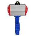 Затвор дисковый поворотный DN.ru WBV1631E-2W-Fb-H Ду50 Ру16 LUG корпус - чугун QT450, диск - нержавеющая сталь 304, уплотнение - EPDM, с пневмоприводом DN.ru PA-DA-065