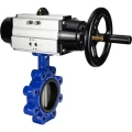 Затвор дисковый поворотный DN.ru WBV1631E-2W-Fb-H Ду125 Ру16 LUG корпус - чугун QT450, диск - нержавеющая сталь 304, уплотнение - EPDM, с пневмоприводом DN.ru PA-DA-105-1
