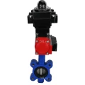Затвор дисковый поворотный DN.ru WBV1631E-2W-Fb-H Ду65 Ру16 LUG корпус - чугун QT450, диск - нержавеющая сталь 304, уплотнение - EPDM, с пневмоприводом DN.ru PA-SA-105, пневмораспределителем 4M310-08 220В и БКВ APL-410N EX