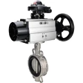 Затвор дисковый поворотный DN.ru WBV3131V-2W-Fb-H Ду150 Ру16 межфланцевый, корпус - нержавеющая сталь 304, диск - нержавеющая сталь 304, уплотнение - VITON, с пневмоприводом PA-DA-105-1 и БКВ APL-210N