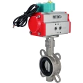 Затвор дисковый поворотный DN.ru WBV3131V-2W-Fb-H Ду50 Ру16 межфланцевый, корпус - нержавеющая сталь 304, диск - нержавеющая сталь 304, уплотнение - VITON, с пневмоприводом PA-SA-083 и магнитным переключателем ALS200D