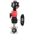 Затвор дисковый поворотный DN.ru WBV3232V-2W-Fb-H Ду150 Ру16, корпус - нерж.сталь 316L, диск - нерж.сталь 316L, Viton с пневмоприводом PA-DA-105, пневмораспределителем 4М310-08 24В NAMUR, БКВ APL-510N EX, ручным дублером MON3-700-T38-ISO