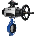 Затвор дисковый поворотный DN.ru WBV3432V-2W-Fb-H Ду125 Ру16, корпус - углеродистая сталь WCB, диск - нержавеющая сталь 316L, уплотнение - Viton, с пневмоприводом PA-DA-105-1 двойного действия, пневмораспределителем 4M310-08 DC24V, БКВ APL-210N