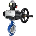 Затвор дисковый поворотный DN.ru WBV3432P-2W-Fb-H Ду125 Ру16, корпус - углеродистая сталь WCB, диск - нержавеющая сталь 316L, уплотнение - PTFE, с пневмоприводом PA-DA-105-1 двойного действия, пневмораспределителем 4М310-08 220В NAMUR, БКВ APL-510N EX