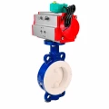 Затвор дисковый поворотный DN.ru WBV3434Pf-2W-Fb-H Ду50 Ру16 корпус - углеродистая сталь WCB, диск - углеродистая сталь WCB, футерованный PTFE, уплотнение - PTFE, с пневмоприводом DN.ru PA-SA-083 и ALS200D